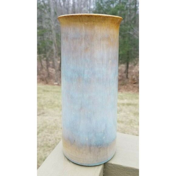 Zaalberg Holland Cylinder Vase Vintage mid century modern MCM Meindert Blue Tan